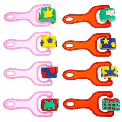  8 Pcs Rulli Per Dipingere Bambini Spugnetta Materiale Da Disegno - Image 1 of 4