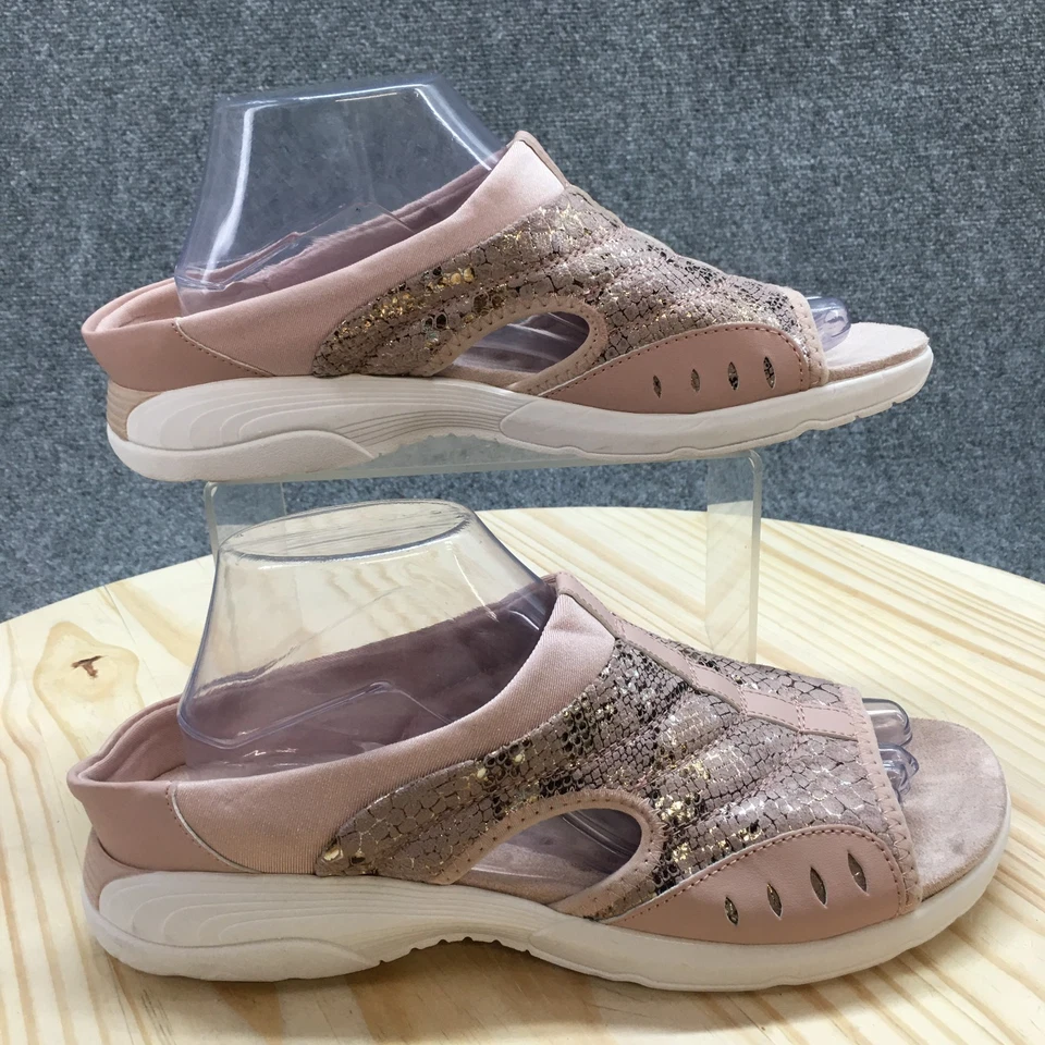 Sandalias Easy Spirit para mujer 10M Traciee 2 sin cordones rosa punta abierta cómodas planas NUEVAS Foto 1 de 4