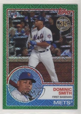 2018 Topps Silver Pack 1983 Design Chrome Green /99 Dominic Smith #36 Rookie RC - Image 1 of 2