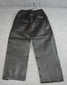 Frogg Toggs Mens Large Black Rain Pants Waterproof Adjustable Cuffs Cinch Waist - Picture 1 of 16