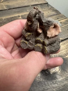 Cute 2x2” Elephant Figurine Two Elephants - Picture 1 of 6