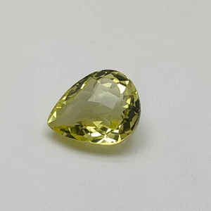 52.54 ct Genuine LEMON TOPAZ PEAR Shape Loose Natural Gemstone with  certificate - Picture 1 of 8