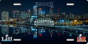 Philadelphia Eagles Super Bowl LII LIX 2017 2018 2024 2025 Nummernschild Nacht - Bild 1 von 1