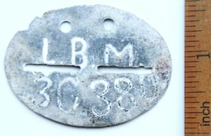WWII WW2 Germania Soldati ID TAG Trench Art LBM30 - Foto 1 di 3