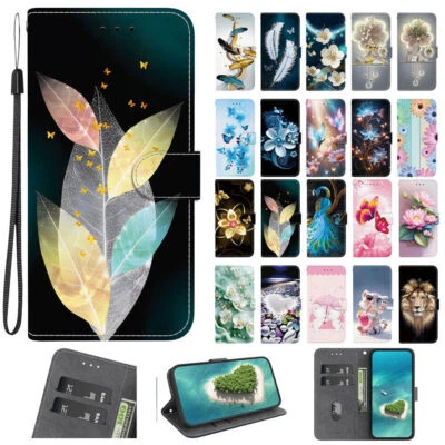Butterfly Flower Cat Wallet Cover Case For Motorola G75 G85 G35 G14 G54 G35  - Image 1 of 4