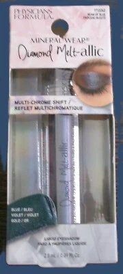 Physicians Formula Mineral Wear Diamond Melt-Allic, Liquid Blue Beam of Blue-NEW - Image 1 of 2