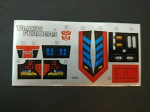 TRANSFORMERS G1 AUTOBOT HOIST STICKER SHEET US SELLER AS1 - Picture 1 of 1