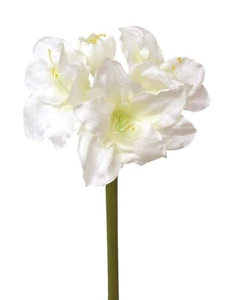 (01429) ARTIFICIAL FLOR INDIVIDUAL AMARILIS AMARYLLIS AMARILYS HIPPEASTRU BLANCO - Picture 1 of 1