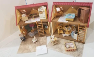 Calico Critters Side by Side Red Roof Buildings Elbow Room Mice - Picture 1 of 13