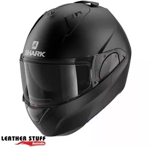 Shark Evo Modular Helmet Matt Black KMA Motorcycle Flip Up Front Used XL - Picture 1 of 7