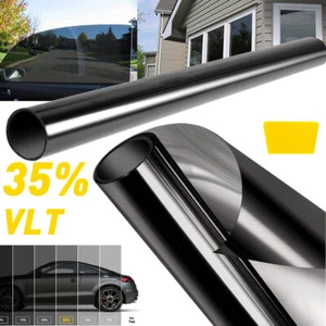 8*60inch 35% VLT Window Tint Film Roll Black UV Glare Film Window Tinting Tools - Picture 1 of 11