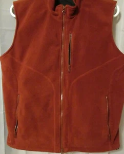 Eddie Bauer Windcutter Fleece Vest Color Rust  - Picture 1 of 3