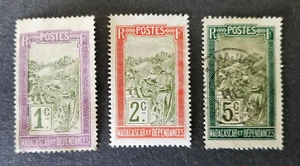 MADAGASCAR Malagasy 1908 Scott # 79 80 82  Michel 74 75 77 stamps 2 MH + 1 used - Picture 1 of 1