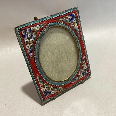 Antique 19th Century Picture Frame Miniature Micro Mosaic Made In Italy - Image 1 of 4