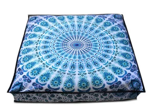 Floor Cushion Cover Ped Bed Cover Floor Decor Cotton Meditation Cushion Cover - Picture 1 of 3