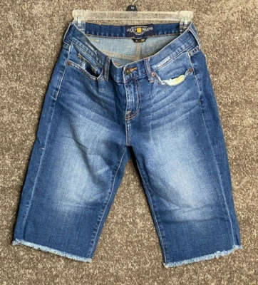 Pantalones Cortos de Jean Lucky Brand Para Mujer 6/28 Abbey Cortos Tiro Alto Bermudas Corte Denim Foto 1 de 4