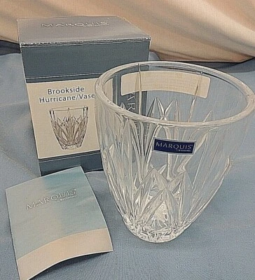 MARQUIS BY WATERFORD, BROOKSIDE HURRICANE ROSE VASE, NEW, MADE IN GERMANY - Image 1 of 4