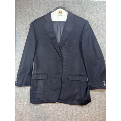 Ermenegildo Zegna Pure Cashmere Blue Woven Sport Coat Jacket Sz 44 - Image 1 of 4