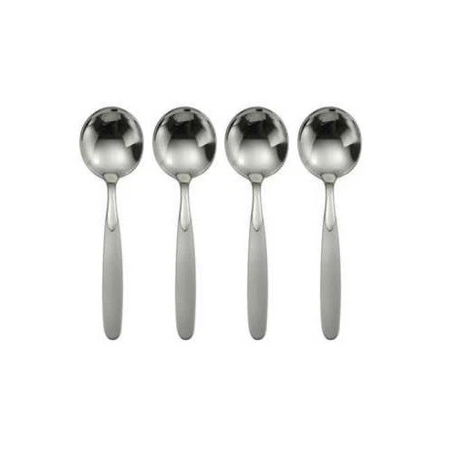 Oneida Paradox 4 Bouillon Round Bowl Soup Spoons - Image 1 of 1