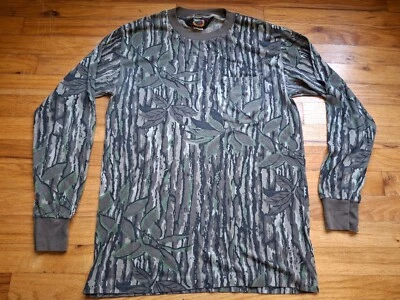 Vintage Redhead RealTree Pocket Camo Shirt M Brown Hunting Leaf Timber Bark USA - Image 1 of 4