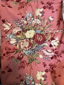 NUEVO Jay Yang Tela Borgoña Floral Romántico DE COLECCIÓN Casa Texturizada 56X54 ROJO - Imagen 1 de 5