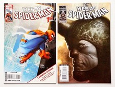 Web Of Spider-Man #1A & #3 Comic Lot (2009/2010 Marvel) Fred Van Lente,Rhino VF