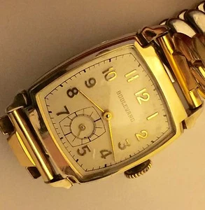 Vintage Boulevard Watch~10k Rolled Gold Top~17 Jewel Swiss Movement, Runs Well - Picture 1 of 8