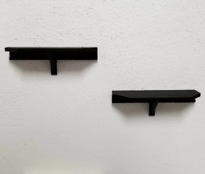 DJRV Two 6" x 2" Small Black Wall Shelves No Hole Nail Includes 3M Command Adhesive