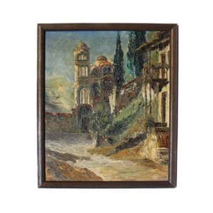 Ölgemälde*Signiert ◆ RE ◆ Mistra Griechenland ◆ Gemälde ◆ Ölbild ◆ Maler ◆ Kunst - Picture 1 of 3