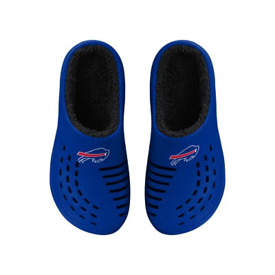 Zuecos para hombre FOCO NFL Buffalo Bills Sherpa forrados con logotipo grande Foto 1 de 3