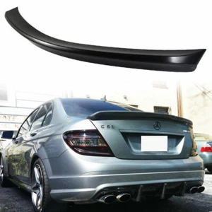 Unpainted ABS Fit For Mercedes Benz C250 W204 V TYPE HIGH KICKS TRUNK SPOILER - Picture 1 of 9