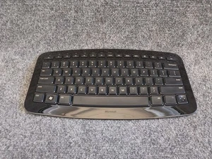 Microsoft Arc Wireless Keyboard 1392 Black w/ USB Dongle - Picture 1 of 6
