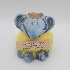 Vintage Donje USA May the Blue Bird of Happiness Crap All Over You kitschige Figur - Bild 1 von 10