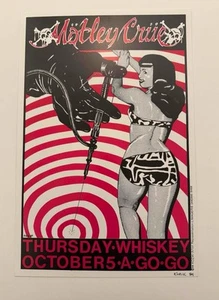 KOZIK MOTLEY CRUE ROCK CONCERT POSTER WHISKEY A GO GO SIGNED - Picture 1 of 2