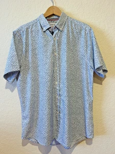 International Report 4 Way Stretch Performance Sz L Navy Geometric Print Career - Picture 1 of 8