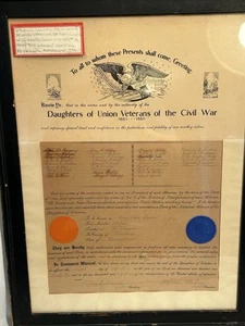 Hijas de la Unión Veteranos de la Guerra Civil Orig. Carta Willimantic Ct 1923 - Imagen 1 de 15