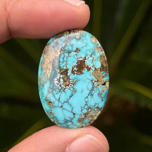 Piedra suelta vena dorada color raro turquesa persa grado superior 35,80 quilates 30x21x8 - Imagen 1 de 5