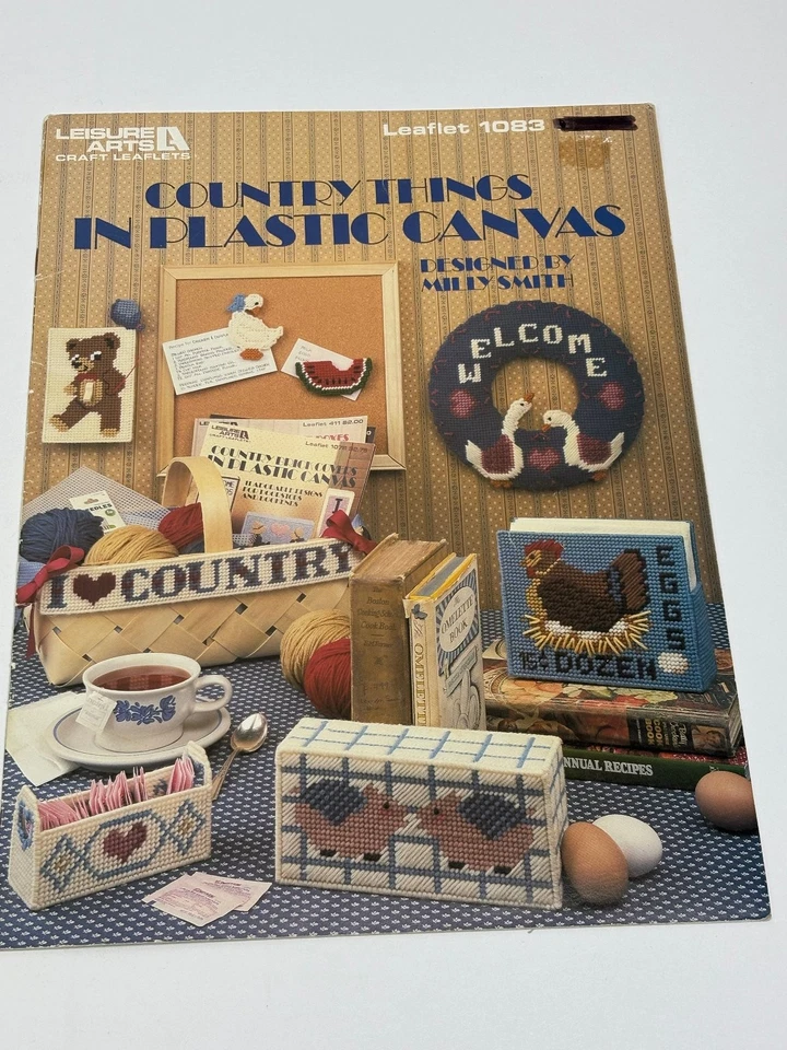 Leisure Arts Country Things in Plastic Canvas Needlepoint Pattern Leaflet 1083 - Image 1 of 2