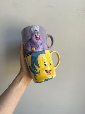 Disney Store 3D Ceramic Mugs Little Mermaid Collection - Ursula And Flounder - Image 1 of 4
