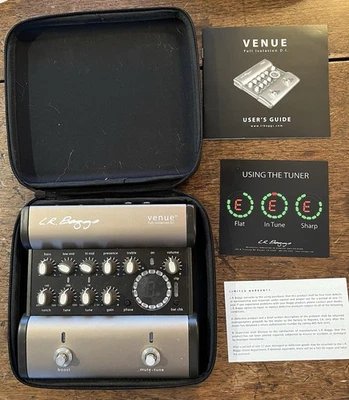 L.R. Preamplificador de guitarra acústica Baggs Venue DI y pedal ecualizador con estuche nunca encendido Foto 1 de 4