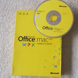 *3 utilisateurs* Microsoft Office Mac 2011 Famille et Étudiant, Pack Famille - Word, Excel - Photo 1/7