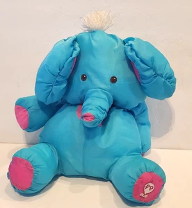 Fisher Price Puffalump Elephante Nylon 1987 Peluche De Colección Tan Lindo 17" - Imagen 1 de 8
