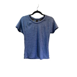Chaser Women's Blue Short Sleeve Back Cutout Crew Neck T-Shirt Size S - Picture 1 of 4