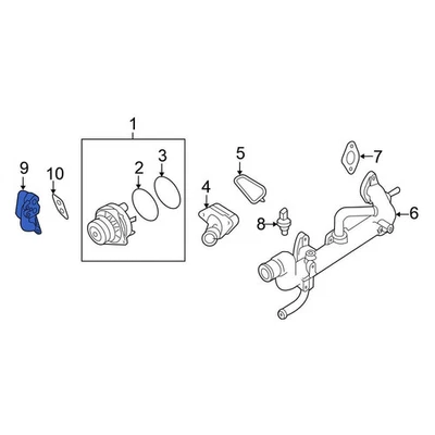 For Nissan Maxima 2009-2023 Nissan 14075JA10A Engine Coolant Pipe Foto 1 de 4