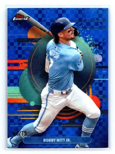 2025 Topps Finest - Rare Bobby Witt Jr. #264 Blue Checkerboard Refractor /75 - Bild 1 von 2