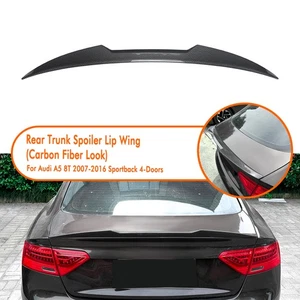 Carbon Look Rear Trunk Spoiler Lip Wing For Audi A5 8T 2007-2016 2008 Sportback - Picture 1 of 7