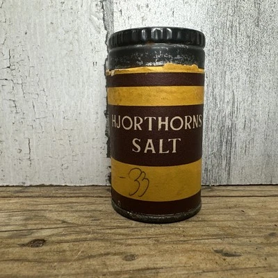 Vintage Hjorthorns Spice Tin - Salt -  Advertising Norway “Baking Ammonia” - Image 1 of 4
