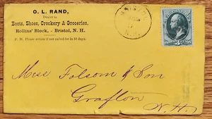 O.L. Rand Boots Shoes Crockery Groceries Envelope Bristol NH 1930s - Bild 1 von 1
