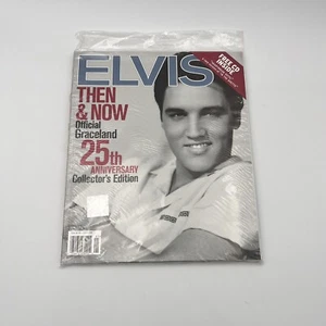 Elvis Then and Now Graceland 25th Anniversary 2002 Magazine w/ CD. Sealed ! - Imagen 1 de 3