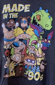 Nickelodeon Made In The 90s Arnold Rugrats Real Monsters Rocko Men’s Gray Size M - Picture 1 of 4